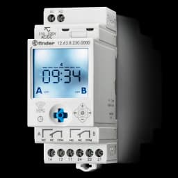 12 Serisi Mekanik / Elektronik Dijital Zaman Anahtarı, Finder, Zaman Ayarlı Şalter, 4000 VA (12.C1: 2500 VA)