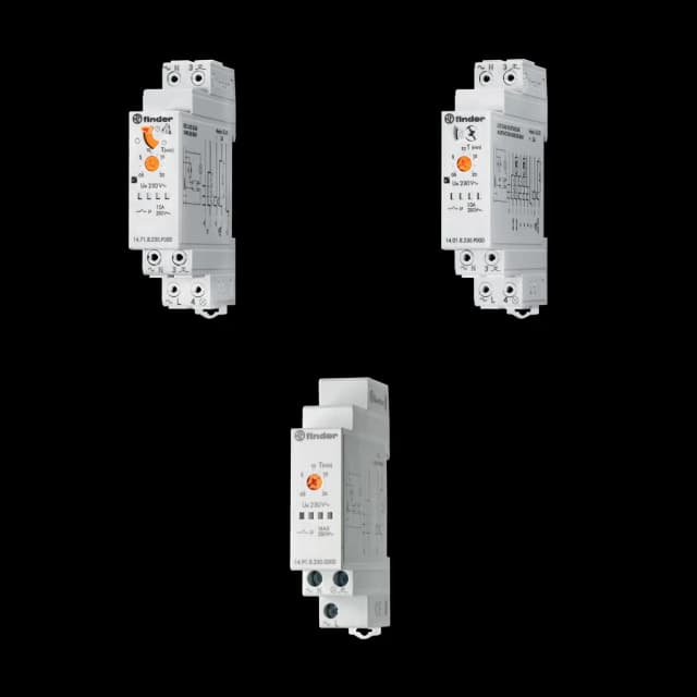 14 Serisi Elektronik Merdiven Otomatiği, Finder, 16/30 A (120 A - 5 ms); 14.61 tipinde 10 A