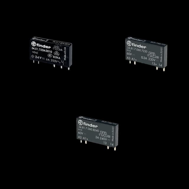 34 Serisi Ultra İnce PCB Röle, Finder, 0.1 / 0.2 / 2 / 6 A (tipe göre)