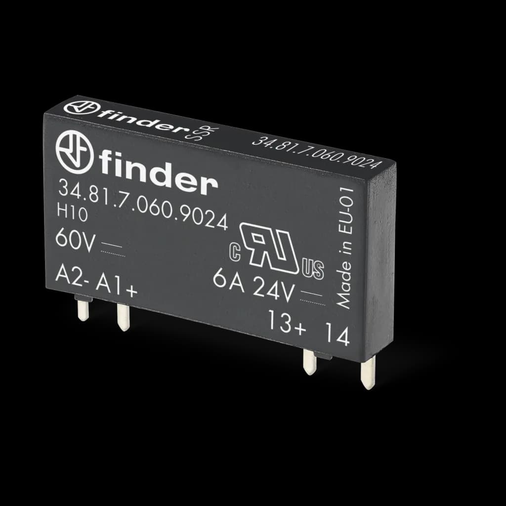 34 Serisi Ultra İnce Solid Röle, Finder, Solid State Röle (SSR), 5 / 12 / 24 / 60 V DC (hassas DC)