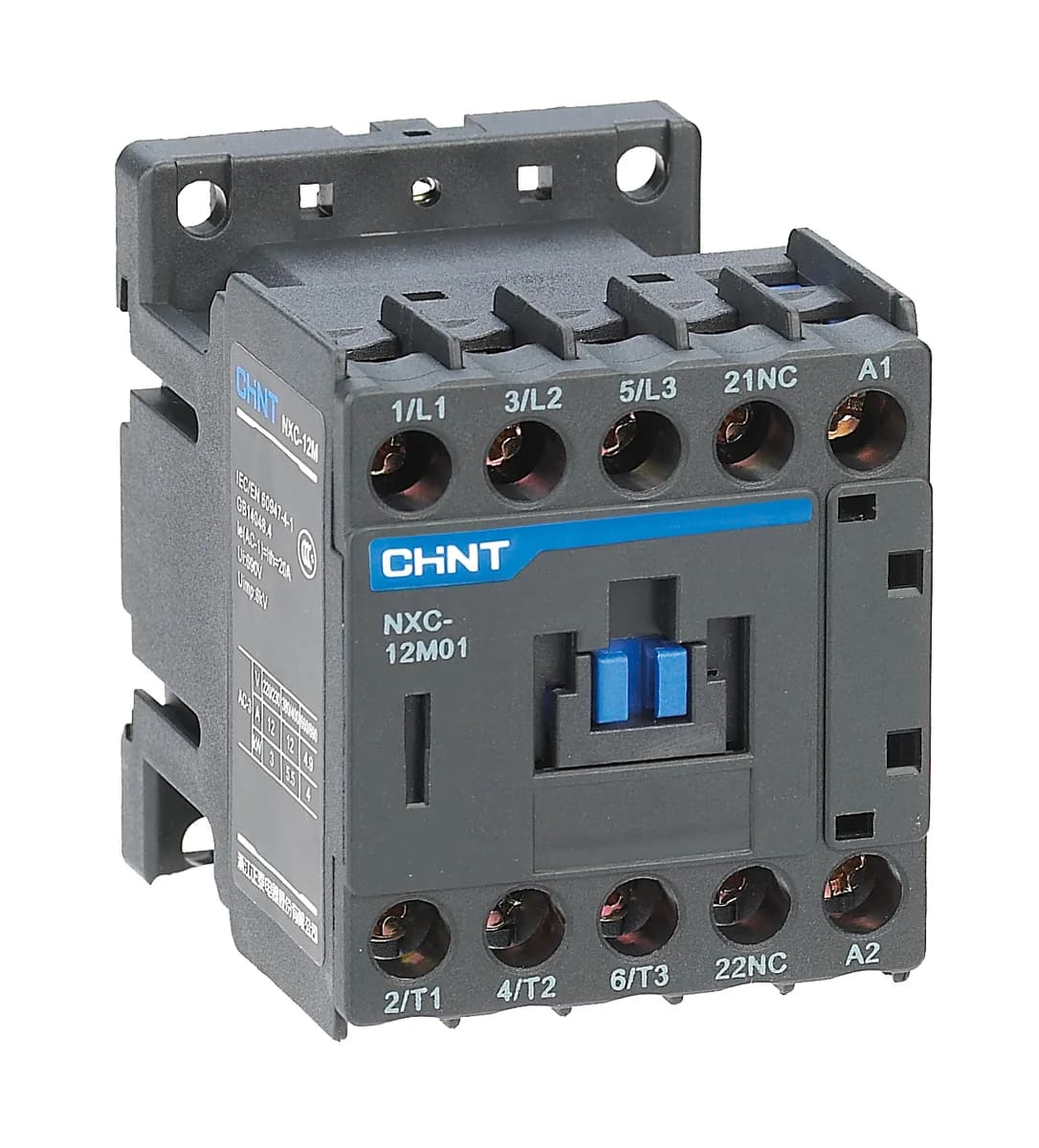 NXC-06M01/Z 3P 2,2kW 24V DC Mini Kontaktör 1NK, Chint, 400V AC-3'te 6 A ve 2,2 kW, 24 V DC bobin
