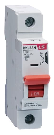 BKJ63N 1P C16 16A Otomatik Sigorta 6kA, LS Electric, 6kA kesme kapasitesi ve 17.8mm genişlik
